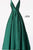 Jovani - V Neck Mikado Prom Ballgown with Pleated Skirt JVN47530 Bridesmaid Dresses 00 / Emerald