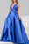 Jovani - V Neck Mikado Prom Ballgown with Pleated Skirt JVN47530 Bridesmaid Dresses