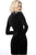 Jovani - Velvet Long Sleeves Cocktail Dress 3043SC - 2 pc Black In Size 6 Available CCSALE