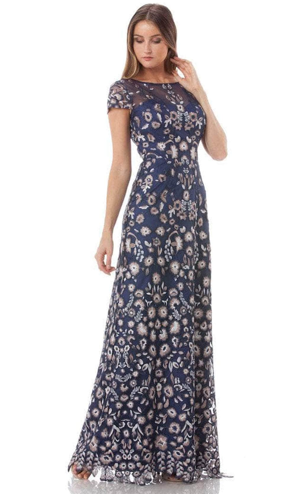 blue dress for baby girl JS Collections Womens Sheer Highneck Formal Dress Gray 4 main image 1