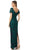 JS Collections - 866747 Illusion Neckline Soutache Long Sheath Gown Evening Dresses
