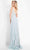 JVN by Jovani - JVN00864 Embellished Deep V-neck Sheath Dress With Slit Evening Dresses
