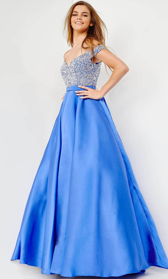 JVN by Jovani JVN08474 - Off Shoulder Mikado Prom Gown