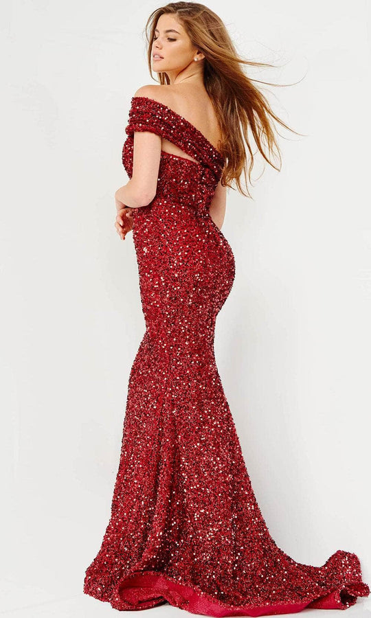 JVN by Jovani JVN23116 - One Shoulder Sequin Prom Dress