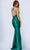 JVN BY Jovani JVN23121 - Plunging V-Neck Ruched Prom Gown Special Occasion Dress