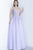 JVN by Jovani - JVN68258  V-Neck Lace Applique Prom Dress Ball Gowns 00 / Light Purple