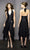 La Femme - 11906 Halter High Low Prom Dress Special Occasion Dress 00 / Black
