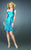 La Femme - 13926 Double Side One-Shoulder Pleated Short Dress Special Occasion Dress 00 / Teal