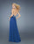 La Femme - 14452 Long Haltered Gown with Beaded Straps Special Occasion Dress