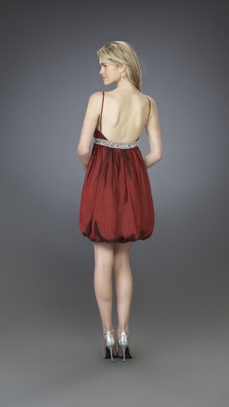 La Femme - 14501 Ribbon Accented Sweetheart Bubble Cocktail Dress