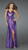 La Femme - 14600 Resplendent Halter-Style Sheath Gown with Center Slit Special Occasion Dress 00 / Majestic Purple