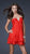La Femme - 15853 Strapless Cutout V Neckline Chiffon Mini Dress Special Occasion Dress 00 / Red