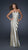 La Femme - 17456 Two Tone Sequined Semi-sweetheart Long Column Dress Special Occasion Dress 00 / White/Gold