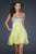 La Femme - 17649 Strapless Sequined Sweetheart Mini Party Dress Special Occasion Dress 00 / Light Lime