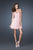 La Femme - 18177 Glittering Sweetheart Mini Party Dress with Diamond Cutout Back Special Occasion Dress 00 / Cotton Candy Pink