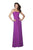 La Femme 18277 Strapless Ruched Long Gown in Electric Purple CCSALE 4 / ElectricPurple
