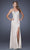La Femme - 20165 Dainty Strapless Sweetheart Sheath Gown with Slit Special Occasion Dress 00 / Nude/White