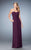La Femme - 23023 Strapless Ruched Sheath Long Dress with Shawl Special Occasion Dress