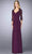 La Femme - 23244 Ruched V-Neck Column Dress Mother of the Bride Dresses 2 / Eggplant