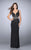 La Femme - 23586 Bejeweled Sleeveless V-neck Long Jersey Dress Special Occasion Dress