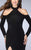 La Femme - 23676 Sultry Split Shoulder Fitted Sheath Evening Gown with Long Sleeves Special Occasion Dress