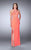 La Femme - 23706 Charming Bedazzled High Neck Jersey Dress Special Occasion Dress