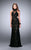 La Femme - 23732 Sleeveless Illusion High Halter Neck Laced Gown Special Occasion Dress