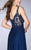 La Femme - 23802 Deep V Neck Illusion Lace Top Prom Gown Special Occasion Dress