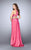 La Femme - 23828 Sassy Beaded Halter Neck Two-piece Jersey Gown Special Occasion Dress