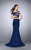 La Femme - 23856 Sparking Strappy Off-Shoulder Two-piece Jersey Mermaid Dress Special Occasion Dress