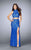 La Femme - 23978 Crop Top And Skirt Ensemble Lace Prom Dress Special Occasion Dress 00 / Royal Blue