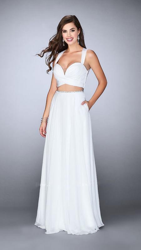 La Femme - 23979 Beautiful Sleeveless Sweetheart Two-piece Chiffon Dress Special Occasion Dress