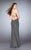 La Femme - 23992 Halter Neck Strappy Back Shimmer Jersey Prom Dress Special Occasion Dress