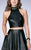 La Femme - 24026 Accented High Neck Two-Piece Short Leather Dress Special Occasion Dress