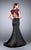 La Femme - 24235 Dramatic Beaded Lace Applique Long Mikado Evening Gown Special Occasion Dress