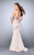 La Femme - 24243 Glistening Crop Top Long Mermaid Evening Gown Special Occasion Dress