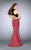 La Femme - 24297 Vivid Polka Dot Halter Mermaid Long Evening Gown Special Occasion Dress