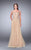 La Femme - 24304 Sparkling Sleeveless V-neck Two-piece A-line Dress Special Occasion Dress