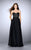 La Femme - 24318 Strapless Sweetheart Lace Bodice Prom Dress Special Occasion Dress 00 / Black