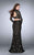 La Femme - 24342 Sheer Lace Illusion Long Sleeves Mermaid Evening Gown Special Occasion Dress