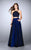 La Femme - 24365 Vibrant Halter Neck Laced Two-piece Tulle Dress Special Occasion Dress