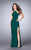 La Femme - 24380 Strappy Open Back Halterneck Long Prom Dress Special Occasion Dress 00 / Forest Green