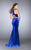La Femme - 24599 Graceful High Neck Two-piece Velvet Dress Special Occasion Dress
