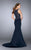 La Femme - 24839 Sleeveless Sheer Beaded Back and Side Bodice Long Prom Dress Special Occasion Dress
