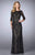 La Femme - 24855 Quarter Sleeve Sheer Lace Evening Gown Special Occasion Dress