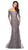 La Femme - 24866SC Elbow Length Sleeve Embroidered Sheer Overlay Evening Gown CCSALE