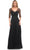 La Femme - 24894 Sheered and Sequined Evening Gown Evening Dresses 4 / Black