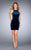 La Femme - 25091 High Halter Neck Sheath Dress Special Occasion Dress 00 / Dark Teal