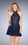 La Femme - 25099 Halter Neck Lace A-line Dress Special Occasion Dress