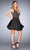 La Femme - 25132 Deep V-Neckline Babydoll Dress Cocktail Dresses